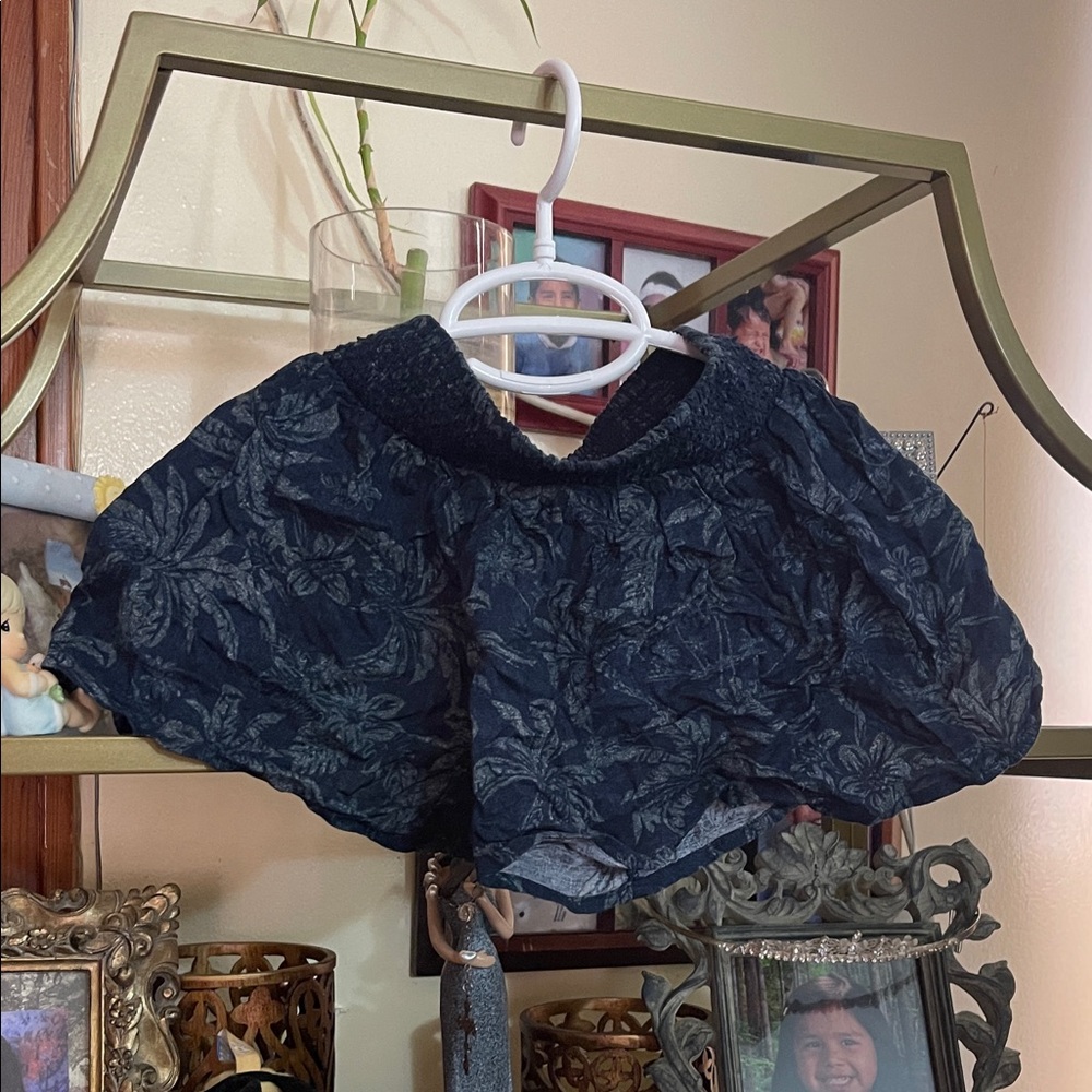 Ralph Lauren Polo Girls Blue Floral Smocked Waist Pleated Shorts Various , $45